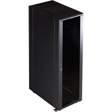 Шкаф TWT 19 Business, 18U 600x800, черный, передняя дверь стекло, задняя дверь распашная, металл TWT-CBB-18U-6x8-G1