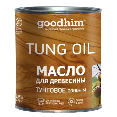 Масло для древесины Goodhim тунговое, 0,75 л 99238