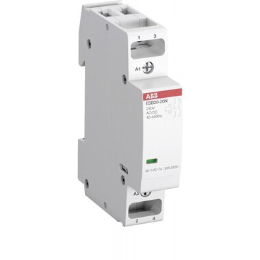 Контактор ABB ESB20-11N-06, модульный, 20А, АС-1, 1НО+1НЗ, катушка, 230В, AC/DC 1SBE121111R0611