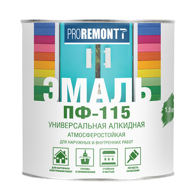 Эмаль PROREMONTT ПФ-115 мятая, RAL 6027, 1.9 кг Лк-00009800