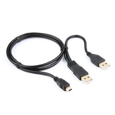 Кабель USB 2.0 Gembird Pro 2xAM/miniBM 5P 0.9м экран черный пакет CCP-USB22-AM5P-3