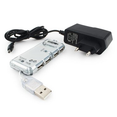 Концентратор Gembird USB 2.0 4 порта питание блистер UHB-C244