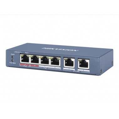 Коммутатор Hikvision Ethernet, PoE DS-3E0106HP-E