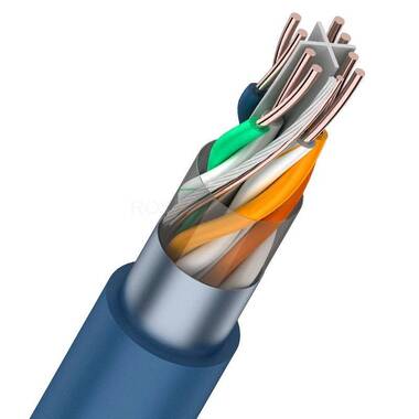 Кабель REXANT витая пара, FTP, 4PR, 23AWG, CAT6, бухта 305 м 01-0147