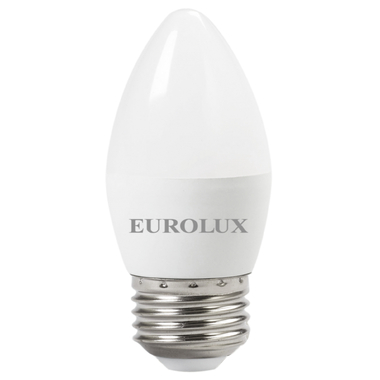 Светодиодная лампа Eurolux LL-E-C37-6W-230-4K-E27/свеча, 6Вт, нейтральный, Е27 76/2/10