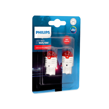 Лампа Philips Ultinon Pro3000 W21/5W 12V-LED Red W3x16q (2 штуки) 11066U30RB2