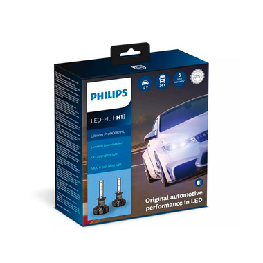 Лампа Philips Ultinon Pro9000 LED-HL H1 13.2V 18W 5800K (2 штуки) 11258U90CWX2