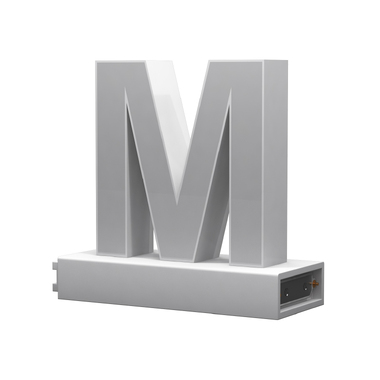 Светодиодная буква М ABCMIX магнитное соединение, 100 мм -М-100-magnetic