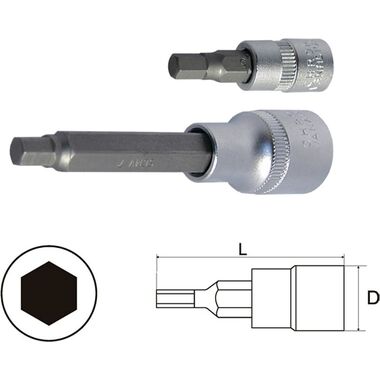 Сатиновая головка-бита Aist 3 мм 1/4" 6-гранная 240103H