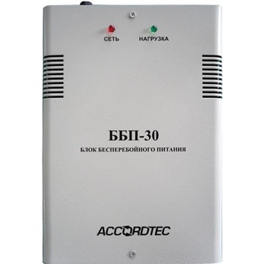 Источник вторичного электропитания ACCORDTEC резервированный 12В, 3А, защита АКБ ББП-30 исп.1 AT-02335