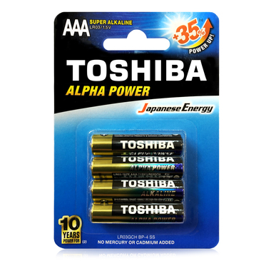 Алкалиновый элемент питания Toshiba LR03 ALPHA POWER 4456