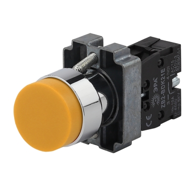 Кнопка управления ЭРА LAY5-BL51 без подсветки, желтая, 1з, 20/200/6000 Б0045674 ERA