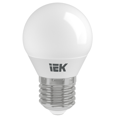 Лампа IEK LED, G45, шар, 7вт, 230В, 4000К, E27 LLE-G45-7-230-40-E27