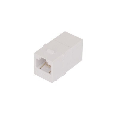 Соединитель NIKOMAX Keystone, категория 6, RJ45-RJ45, неэкранированный, белый NMC-KJUE55C-WT