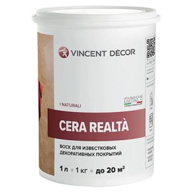 Защитный воск VINCENT DECOR CERA REALTA для венецианской штукатурки 1л 404-133