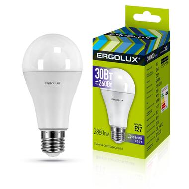 Светодиодная лампа Ergolux LED-A70-30W-E27-6K ЛОН, 30Вт, E27, 6500K, 180-240В 14230