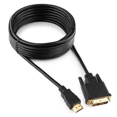 Кабель Cablexpert HDMI-DVI 19M/19M 4.5м single link черный CC-HDMI-DVI-15