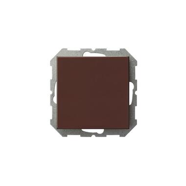 Одноклавишный выключатель света LIREGUS Эпсилон IJ1 10-003-01 E/R коричневый, без рамки 28-132
