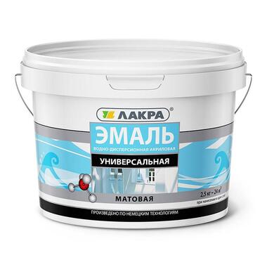 Универсальная акриловая эмаль Лакра белая, матовая, 2.5 кг 90003485867