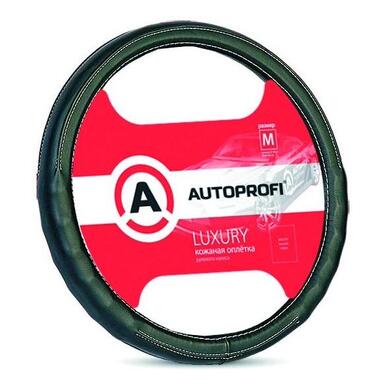 Оплётка руля AUTOPROFI AP-130 BK M