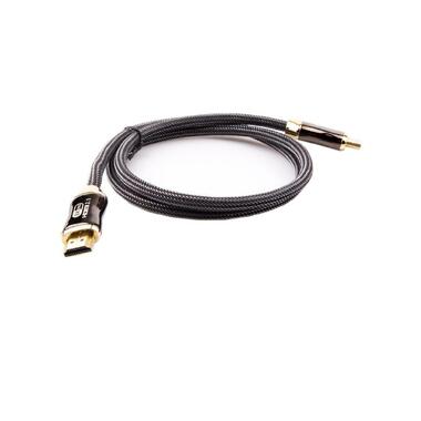 Кабель Telecom, HDMI 19M/M, ver. 2.1, 8K 60 Hz 1m металлические разъемы, нейлоновая оплетка TCG300-1M