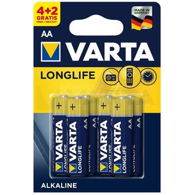 Батарейки Varta LONGLIFE AA 4+2 04106101426