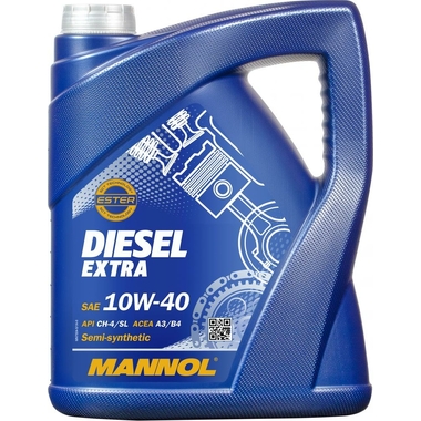 Полусинтетическое моторное масло MANNOL DIESEL EXTRA 10W40 5 л 1106