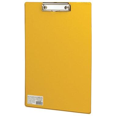 Доска-планшет BRAUBERG Comfort с прижимом А4 230 х350 мм, картон/ПВХ, желтая, 222662
