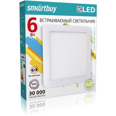 Встраиваемый светильник Smartbuy LED DL Square-6w, 4000K, IP20 SBL-DLSq-6-4K