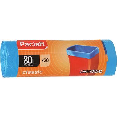 Мешки для мусора Classic Paclan 80 л 70х90 см синие ПНД 12 мкм 20 шт. 606335