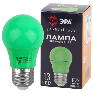 Светодиодная лампа ЭРА ERAGL50E27 LED A503WE27, груша, 13SMD, 3W, E27, для белтлайт, 10/100/3600, зеленый Б0049579