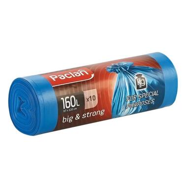 Мешки для мусора "Big&Strong" (10 шт; 160 л) синие PACLAN 604075