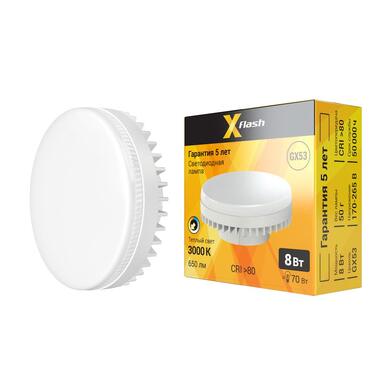 Светодиодная лампочка X-Flash XF-GX53-8W-3000K-230V арт.48779