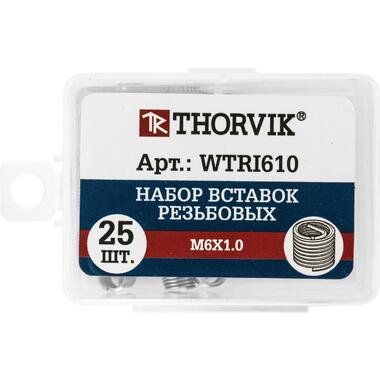 Набор вставок резьбовых Thorvik WTRI610 M6x1.0, 25 предметов 53187