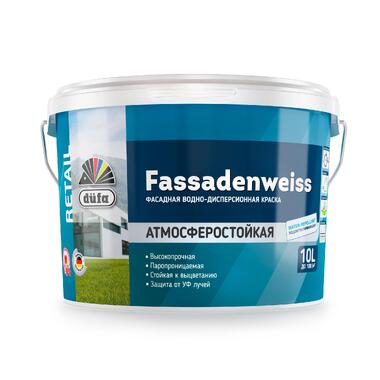 Краска Dufa Retail ВД FASSADENWEISS база 1, 10 л Н0000003412