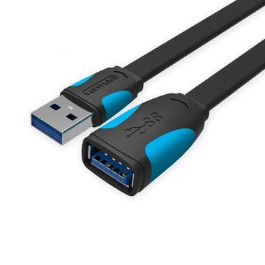 Кабель-удлинитель Vention USB 3.0 AM/AF - 1,5м плоский VAS-A13-B150