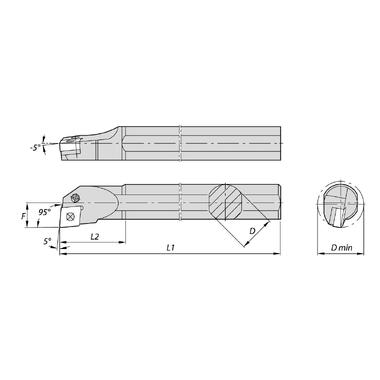 Державка токарная S25R-PCLNR12 NORGAU 020018306