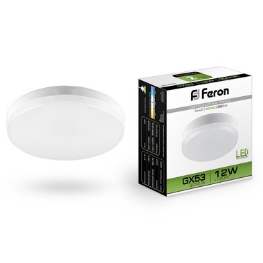 Светодиодная лампа , FERON 12W 230V GX53 4000K, LB-453 25835