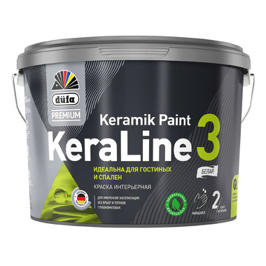 Краска Dufa Premium ВД KeraLine 3, база 3, 2,5 л МП00-006516