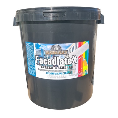 Фасадная краска Мономах Facadlatex, супербелая 40кг 3крфс40б