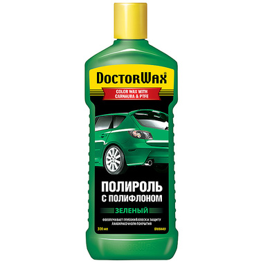 Цветной полироль с полифлоном DoctorWax Зеленый DW8449 DOCTOR WAX