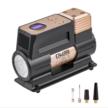 Усиленный компрессор DSV Smart с LED фонарем 45 л/мин 12В с цифр. маном, сумкой 224000