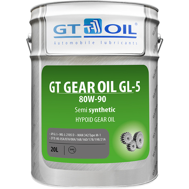 Масло Gear Oil, SAE 80W-90, API GL-5, 20 л GT OIL 8809059407103