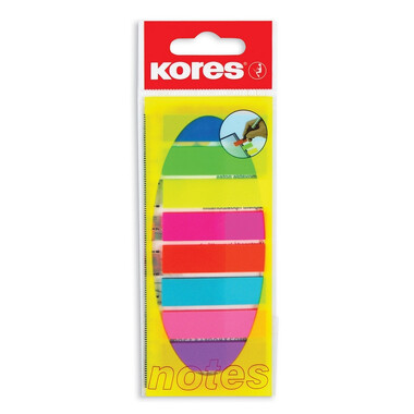 Пластиковые клейкие закладки Kores Film 8 цветов по 25 листов на линейке 45120 83855