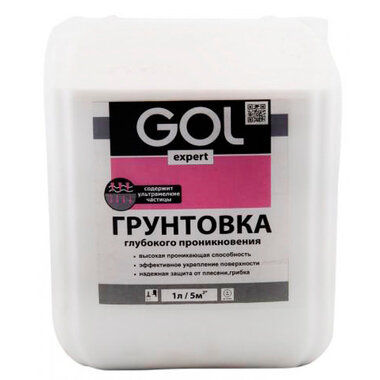 Акриловая грунтовка глубокого проникновения Palizh GOL expert 112, ПЭТ канистра 10 л 11605974