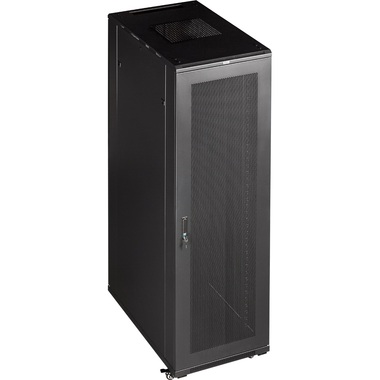 Шкаф TWT 19 Business 47U 600x800 черный, передняя дверь перфорированная CBB-47U-6x8-P1