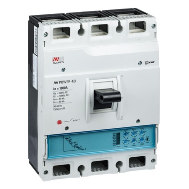 Автоматический выключатель EKF, AV POWER-4/3, 1000А, 50kA, ETU2.2 mccb-43-1000-2.2-av