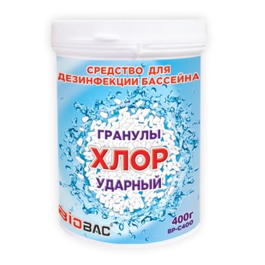 Средство для дезинфекции БиоБак Хлор Ударный 400 гр. BP-C400