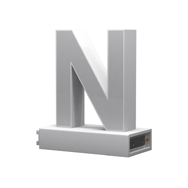 Светодиодная буква N ABCMIX магнитное соединение, 100 мм -N-100-magnetic