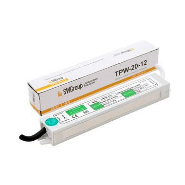 Блок питания SWG Al, TPW, 20W, влагозащитный, 12V, TPW-20-12 09-00900271